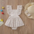 thumbnail image 3 of "Aayomet Baby Bodysuit Sets Winter Rompers Baby Boy Baby Girl Twins Long Sleeve Ruffles Romper Bodysuit Outfit Clothes,Beige 12-18 Months", 3 of 4