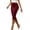 Wine, variant on Aihuaihua Women's Pencil Skirt High Waist Slim Fit Bodycon Stretchy Skirts Split Slit Hem Business Work Elegant Midi Skirt Khaki L