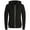 Black, variant on Men's Cardigan Zip-Up Jacket Stitching Drawstring Hooded Slim Jacket Coat Outwear