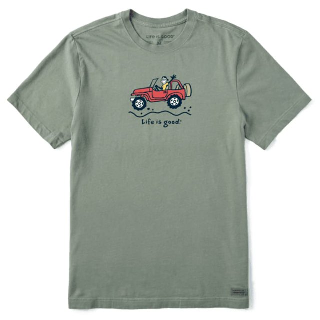 Camiseta Life is Good para hombre Crusher, cuello redondo, Off-Road Jake