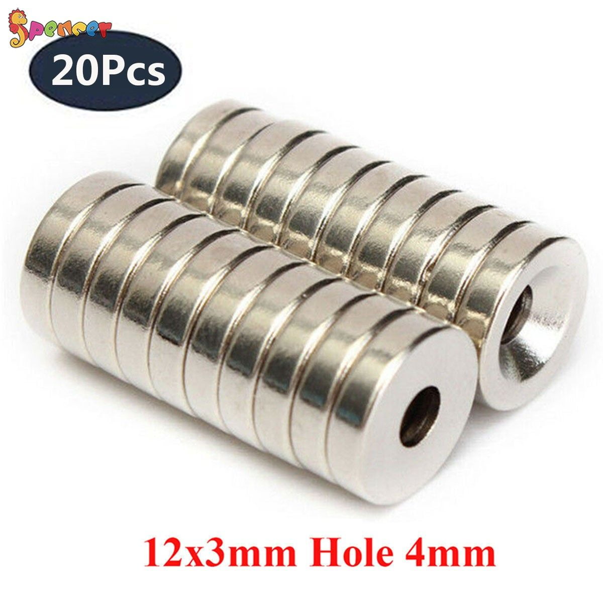 Details about   50pcs Disc 20x 3mm Countersunk:5mm Round Strong Magnets Rare Earth Neodymium N38 