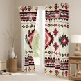 thumbnail image 3 of Manfei Tribal Aztec Abstract Black Out Curtains, Wheat Red Triangle Curtains Pack of 2 (42x63 Each), Retro Western Bohemian Theme Bedroom Curtains, Curtains and Drapes Home Decor, 3 of 6
