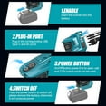 thumbnail image 5 of Power Inverter for Makita 18V Battery:  Portable Power Supply Inverter Convert - 200W DC 18V to AC 110V~120V Battery Powered Outlet with 2 USB&AC Power Station(Bare Tool Only), 5 of 15