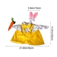 thumbnail image 7 of HJuyYuah Porch Goose Costume, Easter Bunny Decoration 17 " Outfit Set with Dress and Hat, Outdoor Holiday Decor, Easter Decorations for the Home (No Goose), 7 of 7