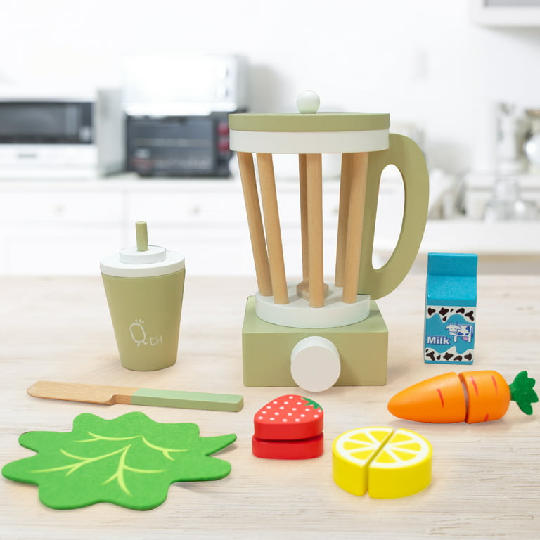 Teamson Kids Wooden Mixer Play Kitchen Toy Accessories Green 10