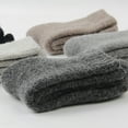 thumbnail image 4 of Qarigey 1 par de calcetines de invierno, calcetería térmica para clima frío, calentador de pies de ocio, tubo medio, calzado de vestir cómodo, Medias Rosado Mujeres Qarigey AP013272-08, 4 of 6