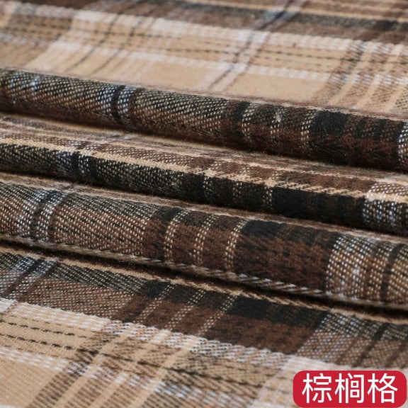 Namzi Checkered Fabric,Soft and Comfortable Fabric for DIY Sewing Handmade Wear,Shirts,Skirts,Pants,39*57in,Color 18