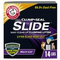 thumbnail image 3 of (2 pack) ARM & HAMMER Clump & Seal SLIDE Cat Litter, Easy Clean-up Multi-Cat Clumping Litter, 14 lbs, 3 of 16