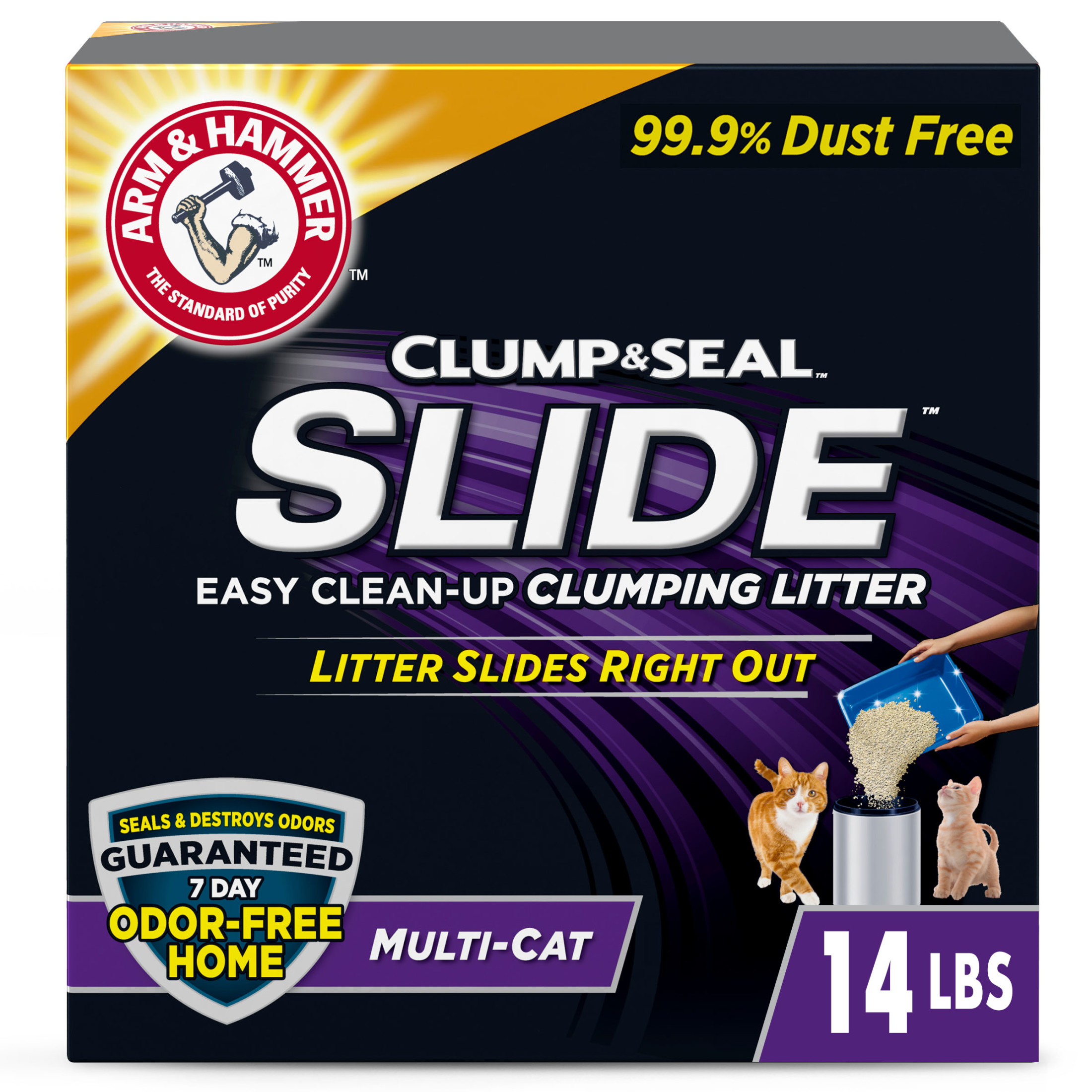 ARM & HAMMER Slide Easy Clean-Up Clumping Litter, 14 lb