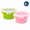 green and pink, variant on Foldable Silicone Round Lunch Container Set 2-Pack, Collapsible Food Storage Boxes, Heat Resistant Meal Prep Bowls for Kitchen, Leak-Resistant Portable Bento Containers, Nordic Colors