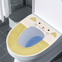YgkuHd Toilet Seat Covers for Bathroom, Toilet Seat Cushion With Adhesive Buckle Cats Toilet Seat Cushion With Handle Toilet Seat Cushion Toilet Seat Ring Washable D Shapetoilet Seat Cushion (Green)