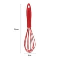 thumbnail image 2 of Staron under $5 Professional Cooking Whisk Set, Non-Scratch Red Silicone Egg Beaters, Manual Blending Tools for Kitchen Baking Mixing, Food Grade Whisks for Cooking, 2 of 2