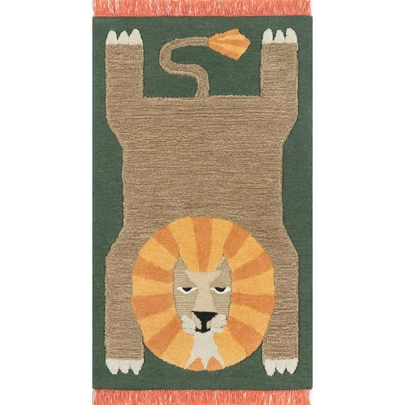 Novogratz Contemporary Rectangle Area Rug, Green, 3' X 5'