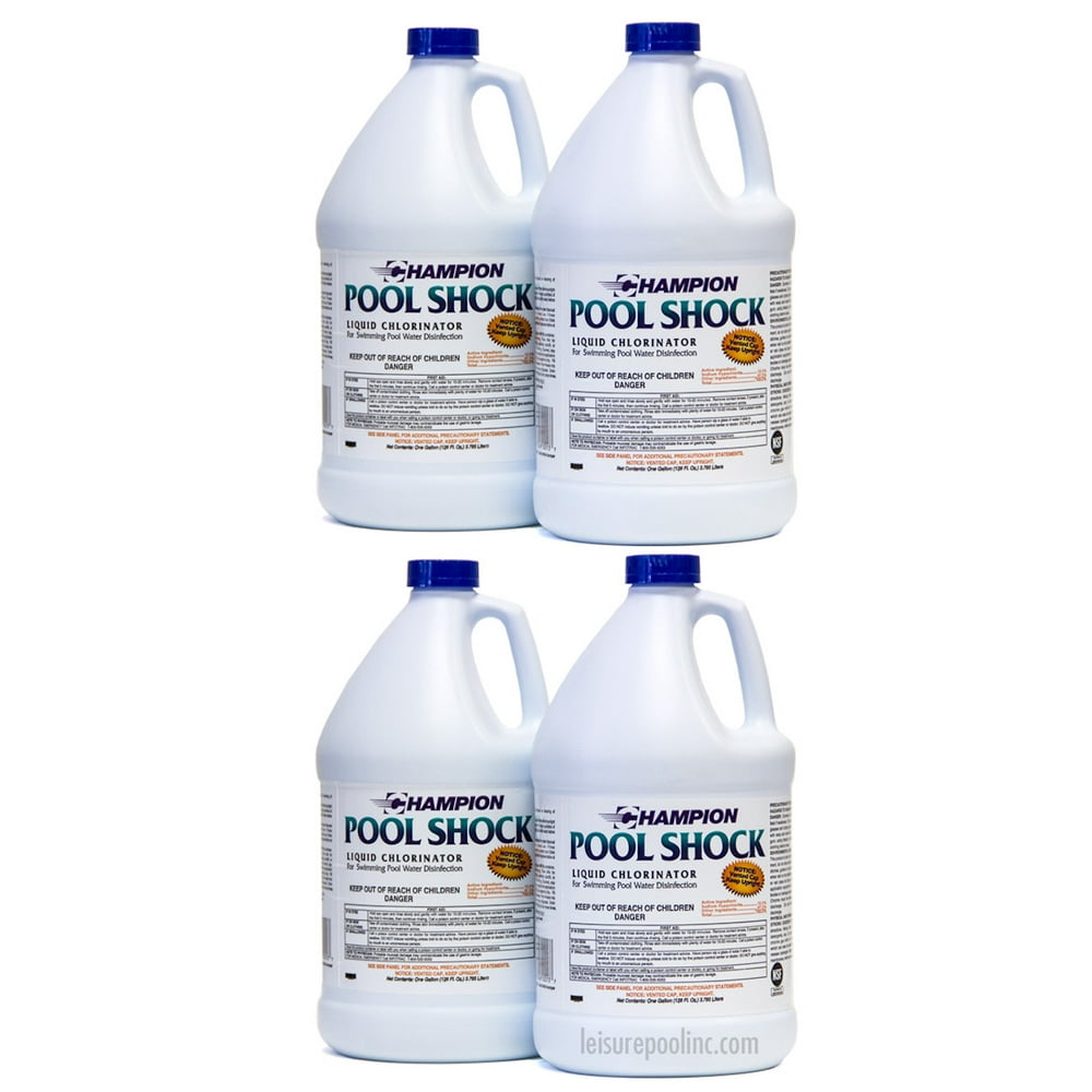 1 Case (4 Gallons) Liquid Chlorine Pool Shock, Commercial Grade 12.