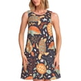 thumbnail image 1 of Fotbe Turtles and Sea Plants Vestido de Verano sin Mangas para Mujer – Vestido Midi Línea A, Estilo Camiseta Floral, Vestido Playero Casual y Fluido, 1 of 7