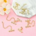 thumbnail image 6 of Brass Micro Pave Cubic Zirconia Chain Extender Necklace Layering Clasps with 3 Strands 6-Hole Ends and Lobster Claw Clasps Nickel Free Clear Real 18K golden Plated 5sets, 6 of 6