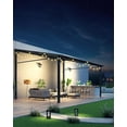thumbnail image 2 of Kojooin Lean to Gazebo,Hardtop Wall Pergola with Polycarbonate Roof,Aluminum Frame Mounted Gazebo,12' x 14' FT, 2 of 6