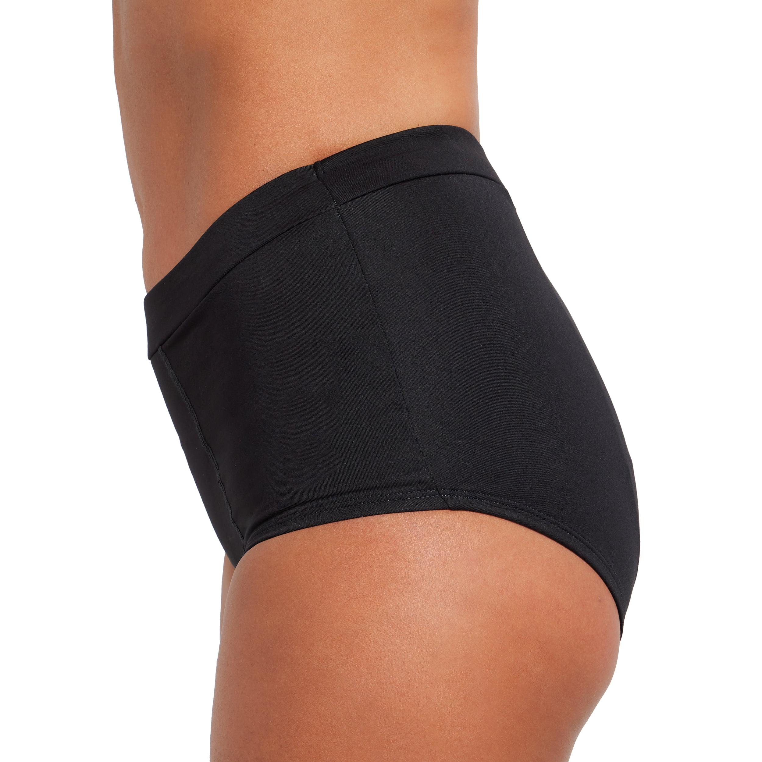 The Period Company. Microfiber Boyshort, Period Underwear for Medium Flows, Black
