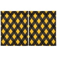 thumbnail image 2 of Yellowand Black Grid Pattern Tier Curtains Tier Kitchen Living Room Bedroom Balcony 2 Panels 27x24 Inch, 2 of 9