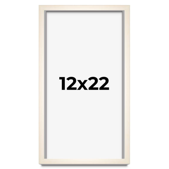 12x22 Frame White Wheat Solid Wood Picture Frame | Moulding Width 0.75 Inches | Interior Depth 0.5