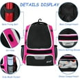 thumbnail image 6 of WOLT | Baseball Bag Backpack--Youth Girls Baseball Equipment 29L Polyester New Pink, 6 of 6