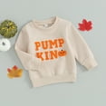 thumbnail image 2 of Okbabeha Toddler Baby Girl Boy Halloween Sweatshirt Pumpkin Letter Print Long Sleeve Pullover Sweater Tops Cute Fall Clothes, 2 of 7
