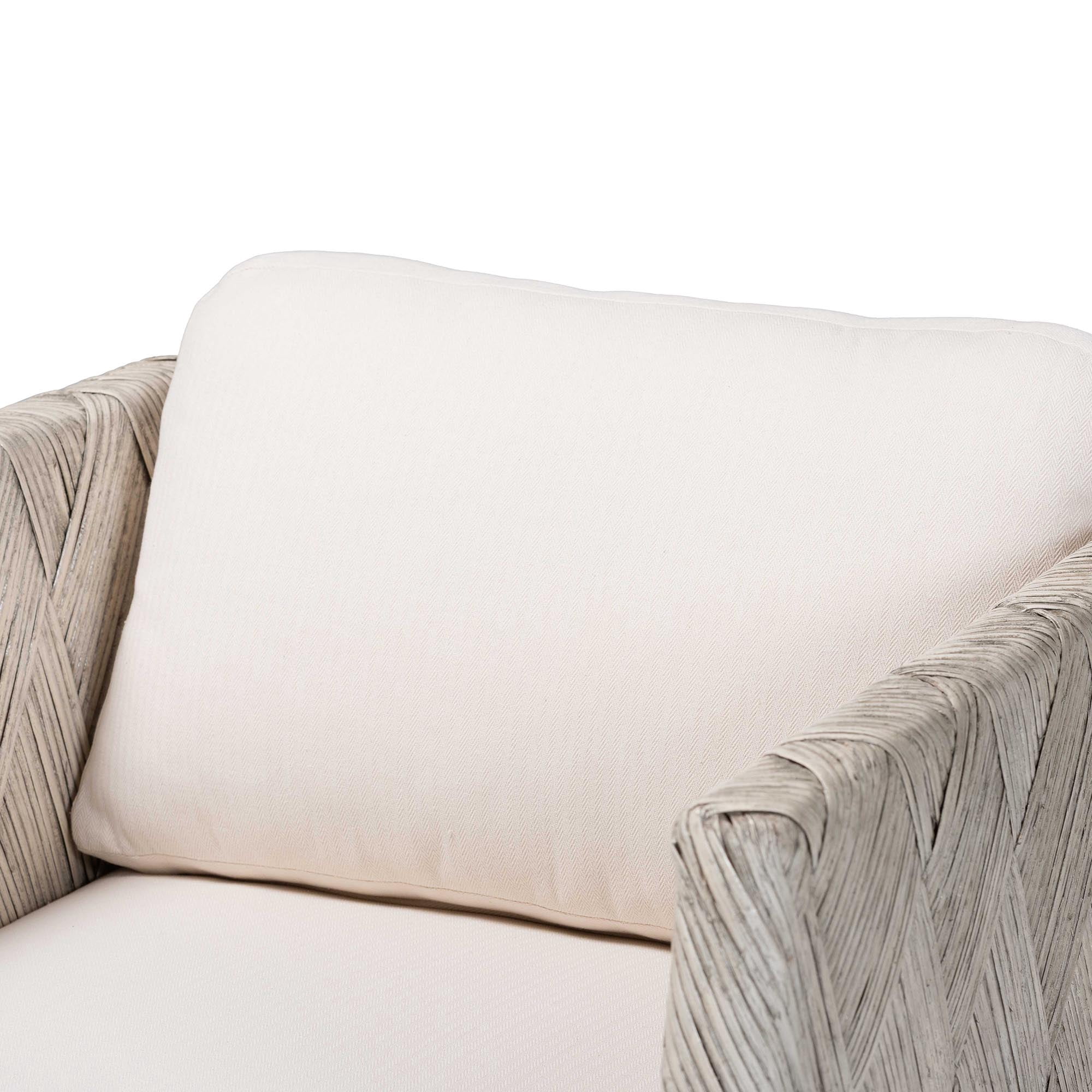bali & pari Melbourne Boho Lounge Chair, Whitewash