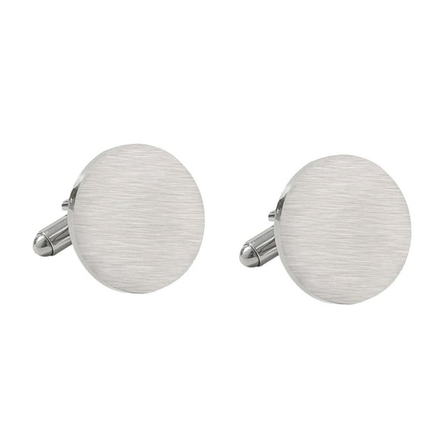 1 par de Gemelos redondos para camisa de esmoquin para hombre Yuyangstore Plata Gemelos novedosos