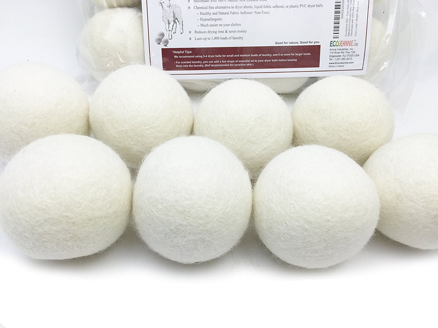 ecojeannie wool dryer balls