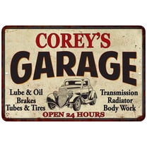 COREY'S Garage Man Cave Metal Sign Decor 8x12 208120014185