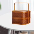 thumbnail image 2 of caja de almuerzo chino Fiambrera De Bambú De Estilo Chino Portátil Regalo De Diseño De Doble Capa Para Amigos Pequeños Pequeña Magideal caja de almuerzo chino, 2 of 7
