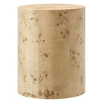 Coffee Sofa Side Table, Natural Burl, Wood, Round, Living Kitchen Cafe Bistro Hospitality Restaurant, Modern Contemporary HB35890