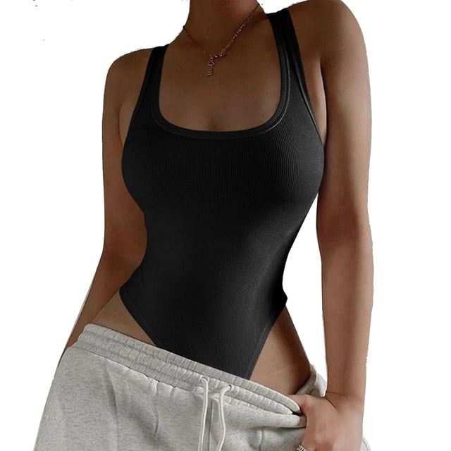 Body para Mujer,Bodis con Camiseta Sin Mangas para Mujer Body con Camiseta Sin Mangas para Mujer Body con Camiseta Sin Mangas Elástica para Mujer Rendimiento Finamente Ajustado