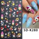 thumbnail image 1 of 5D Christmas Embossed Nail Stickers White Snowflakes Sliders For Nails Cute Cartoon Bear Gloves Sweater Design Decals GLJI-5D18, 1 of 4