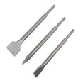 thumbnail image 3 of 3Pcs Chisels Set Round Shank Tip Flat Widen Alloy Steel Chisels for Concrete Stone Brick Tile, 3 of 12