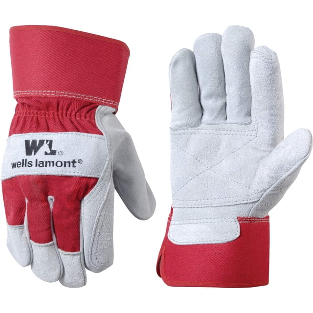 Guantes de trabajo Wells Lamont Leather con doble palma dividida en piel de vacuno