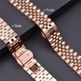 thumbnail image 4 of Men Stainless Steel Band for Apple Watch Series 11/10/9/8/7/SE, Ultra 3/Ultra 2 (49mm 46mm 45mm 44mm 42mm), Metal Link Bracelet with Butterfly Clasp, 4 of 7