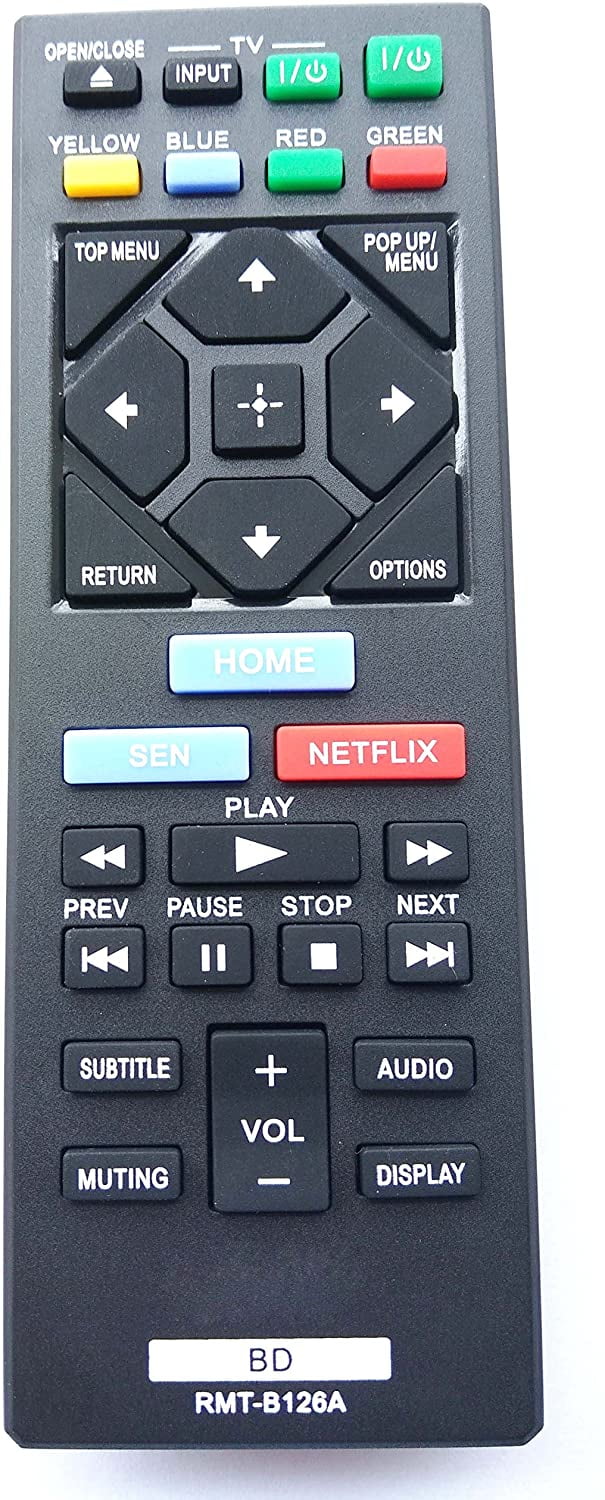 Universal Remote Control for Sony BluRay DVD Player RMTB126A RMTB126A