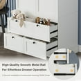 thumbnail image 5 of 71"H Wooden Armoire Wardrobe Closet, 2 Doors Modular Closet Storage Cabinet Wardrobe Set with 3 Drawers, Shelves and Hanging Rod for Bedroom, 5 of 8