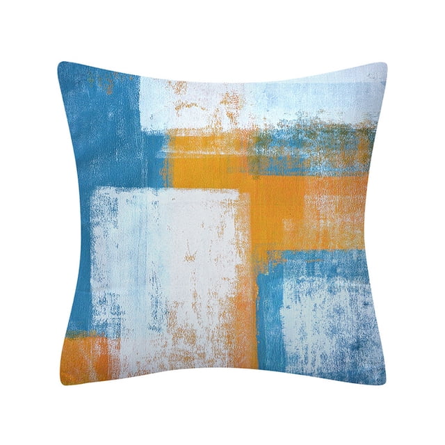 2 Pcs Abstract Pillowcase Throw Pillow Case Sofa Seater, 40*40cm, #19