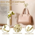 thumbnail image 4 of Wekvgz Bow Hook Decorative Bow Hanger Gold Towel Hook Multi-Purpose Bow Shaped Hat Hooks Brass Wall Hook Wall Hanging Towel Hook for Bathroom Bedroom Bathrobe 9.2x9x2cm/6.6x6.6x1.7cm, 4 of 10