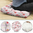 thumbnail image 5 of Flowers & Strawberry Floor Pillow&nbsp;– 22x22 Inch Square Cushion, Dutch Velvet, Kawaii Red Berry Design for Yoga, Tatami & Lounge, 5 of 6
