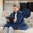 thumbnail image 4 of Heated Blanket - King Size Electric Blanket 100" x 90" Soft Flannel Heating Blanket with 10 Time Settings, 6 Heat Settings, Machine Washable with Over-Heat Protection (Navy Blue), 4 of 5