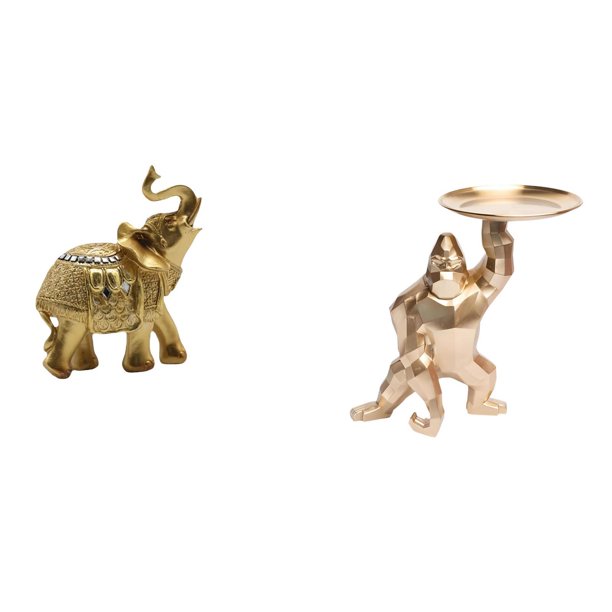 Figura de escritorio,Estante de estatua de elefante para escritorio,oficina,decoración del hogar,Estatua,Bandeja para servir estatuas,decoración del hogar,manualidades,Escultura de resina