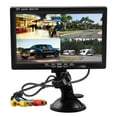 thumbnail image 1 of Hikity 7 Inch Vehicle Backup Camera Monitor only, Quad Split HD LCD Display Screen, Car Monitor for SUV Van RV Truck, V1/V2/V3/V4 Video Input, 9V/36V + Headrest Mounting Bracket & Dash Stand, 1 of 4