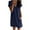 Navy womens dresses, variant on Wycnly Womens Dresses Casual Pocket Loose Comfy Breathable Swing Tunic Tshirt Short Dresses Summer Solid V-Neck Short Sleeve Formal Mini Dress Navy XL