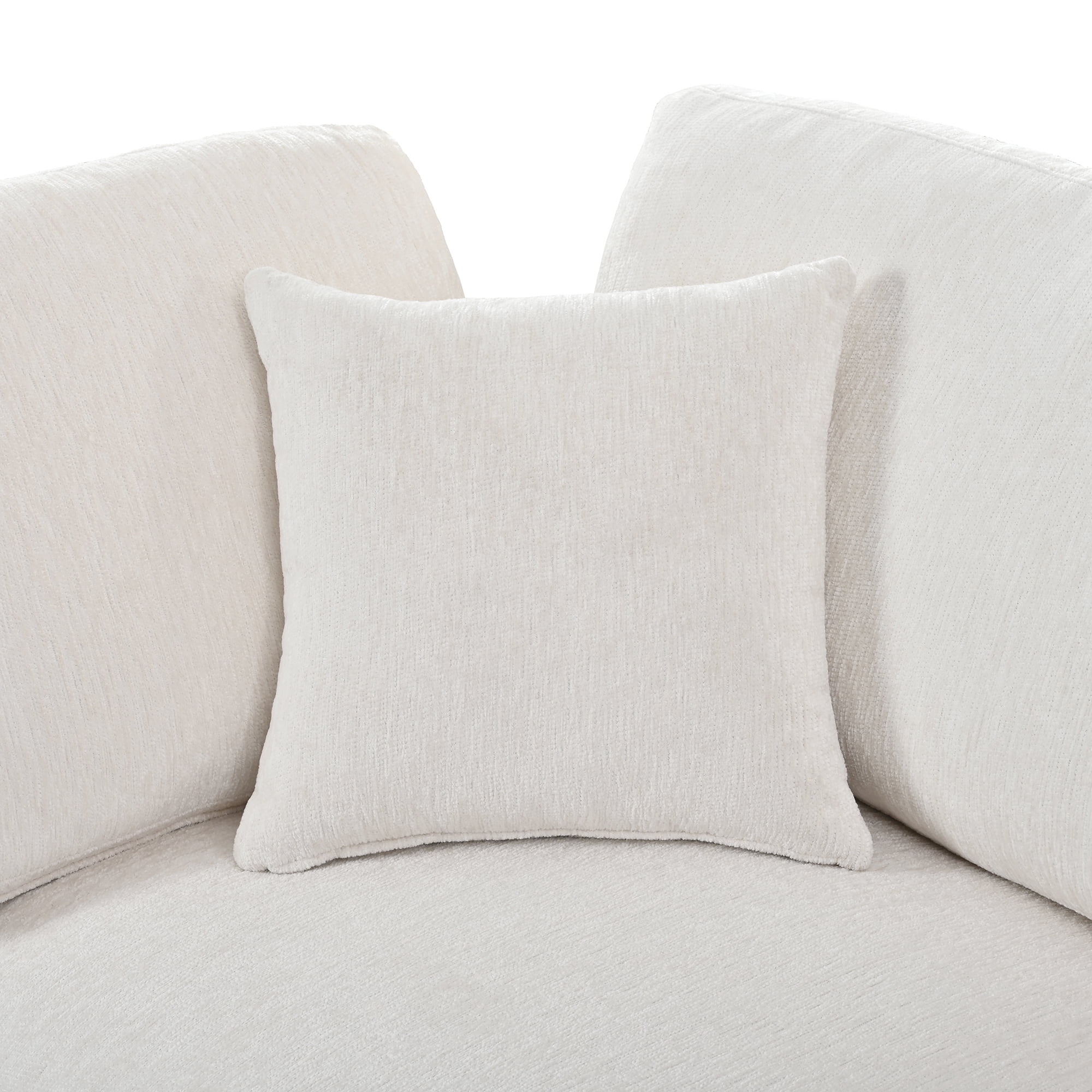 Leumius 72.8" Loveseat Sofa,Chenille Deep Seat Upholstered 2-Seater Sofa Couch with Solid Wood Frame & Accent Pillow for Living Room,Apartment,Bedroom,Beige