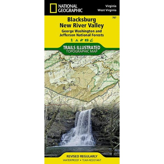 National Geographic Trails Illustrated M Blacksburg, New River Valley Map [George Washington and Jefferson National Forests], Book 787, (Paperback)
