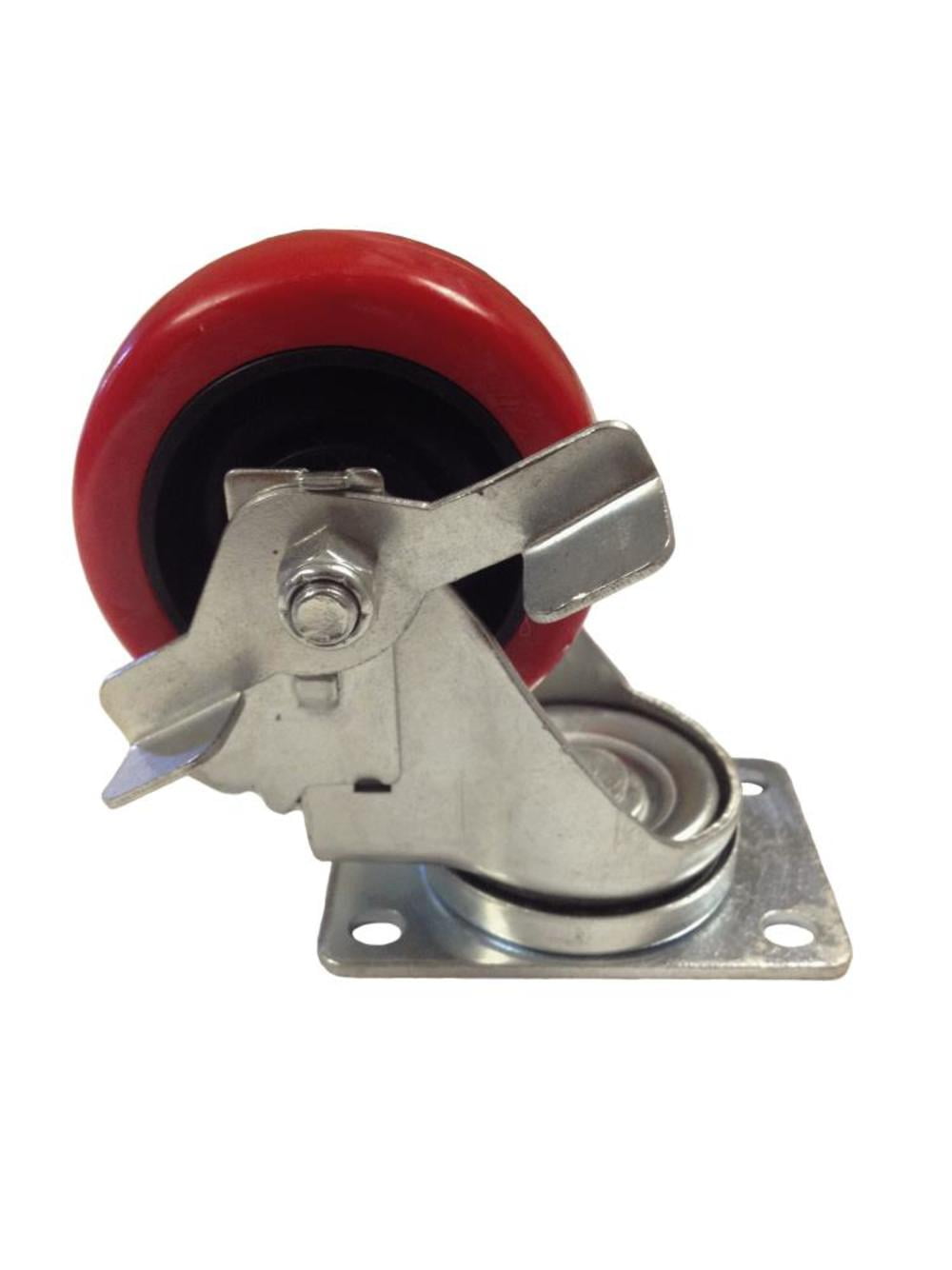 Ez Roll Casters 4 In. Poly Caster With Brake