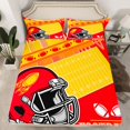 thumbnail image 2 of Manfei Red Football Helmet Full Size Sheets,Rugby Sport Bed Sheets,Boys Ball Game Sheet Sets For Kids,Ultra Soft Home Decor,4 Pieces, 2 of 7